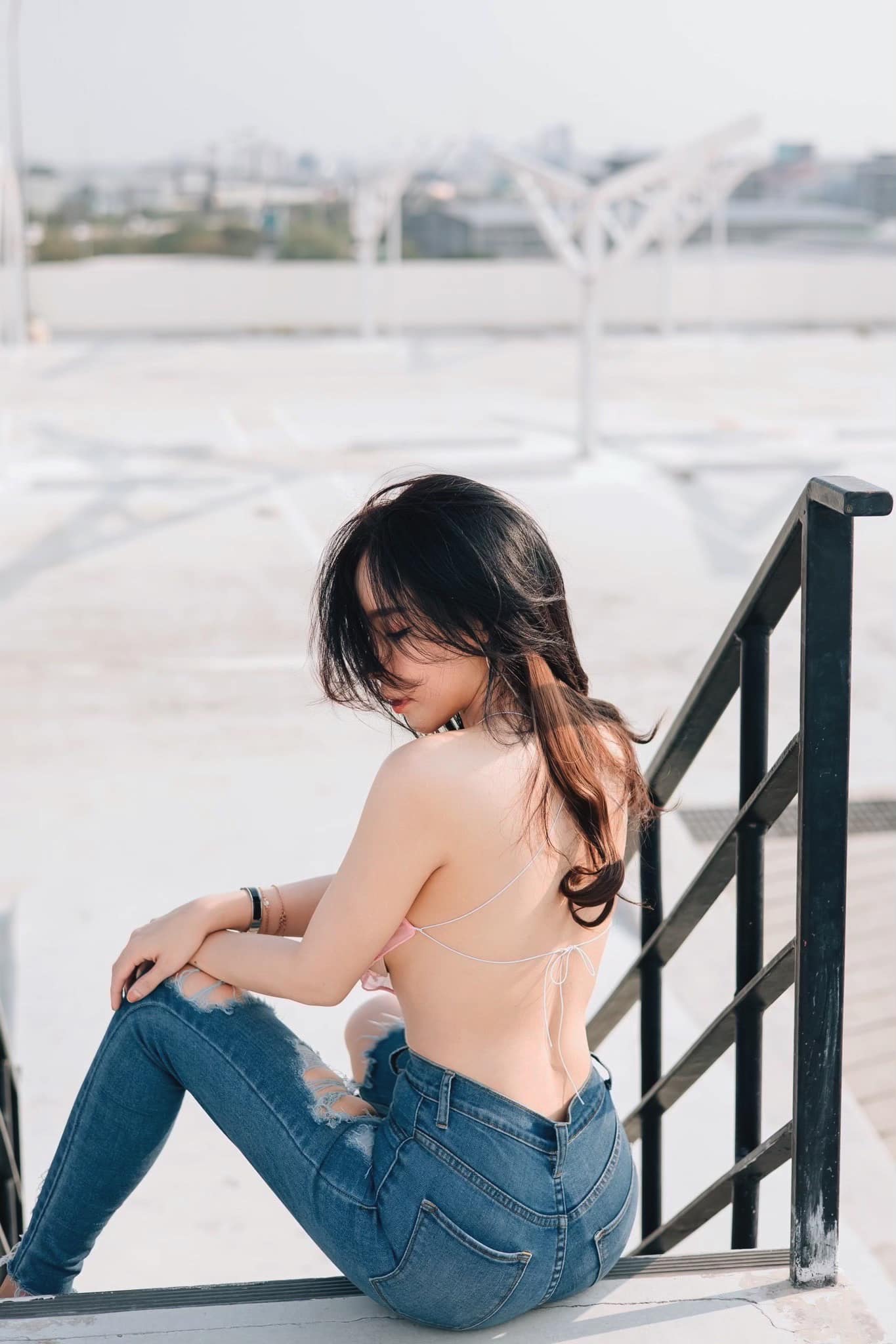 น้องฟ้า เน็ตไอดอลสวยเซ็กส์ซี่วาดหวิวขาวหน้าอกใหญ่เกินต้านไม่แผ่ว18+ 13